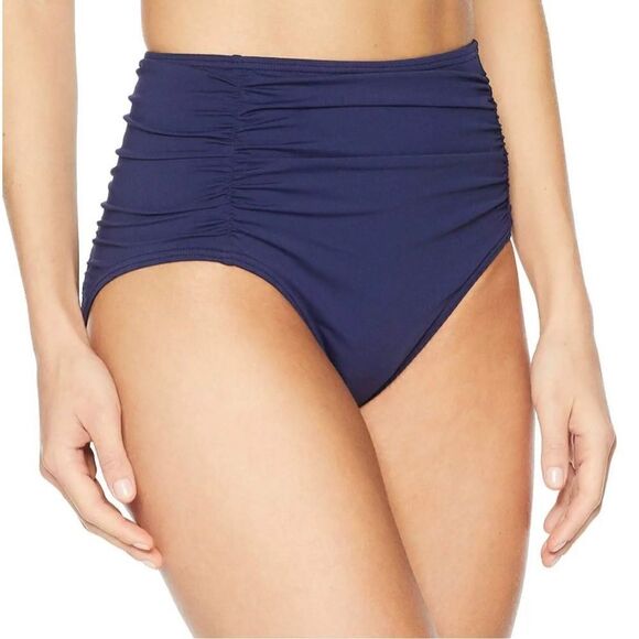 New. Tommy Bahama navy high waisted bikini bottom. Small. - Picture 5 of 11